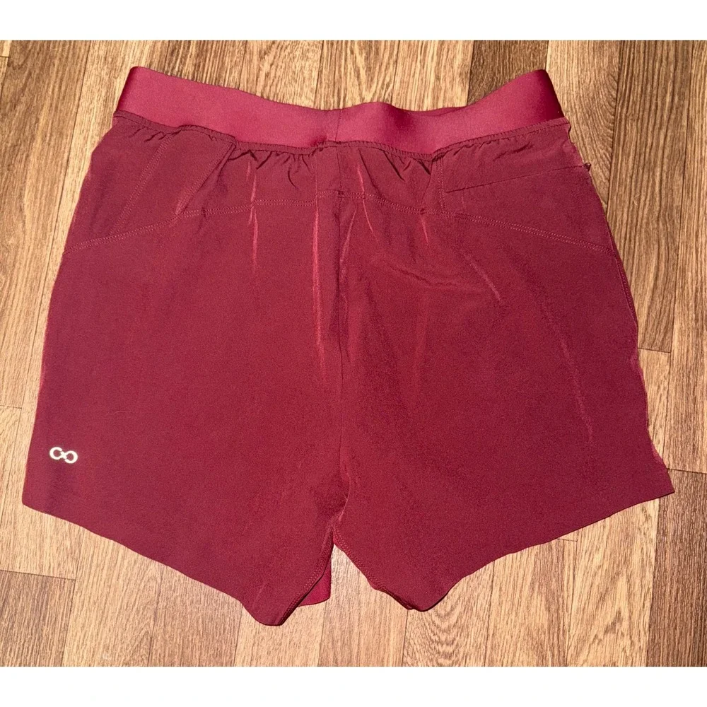 Centric Running Shorts Athletic Gym Workout Maroon with Liner Size M - Picture 3 of 5